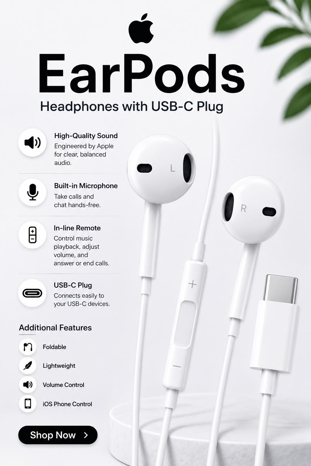 Apple EarPods with USB-C Plug Product Showcase