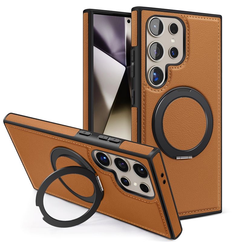 Leather Magnetic Kickstand Case